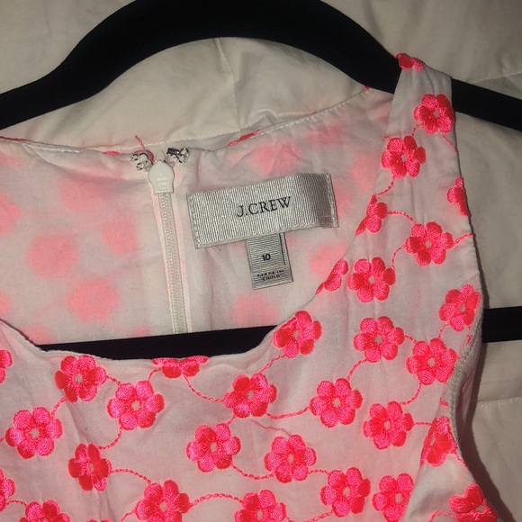 J. Crew Dresses & Skirts - 🌸Jcrew neon embroidered flower dress. 10🌸